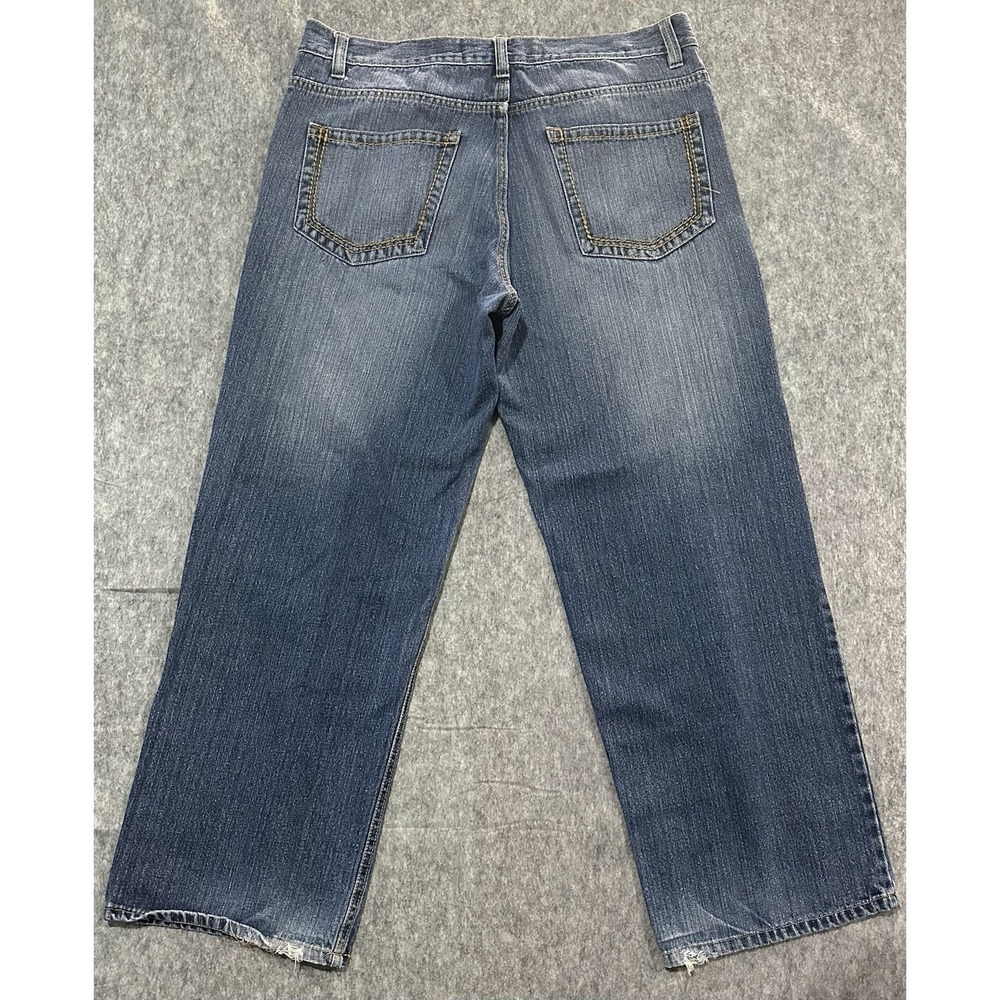 Avirex Men's Denim Jeans Size Blue Straight Wide Leg Relaxed - Size 38x30 ACTUAL